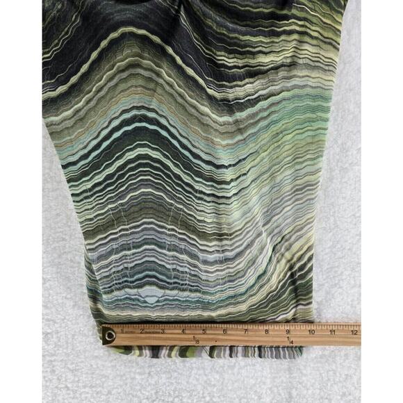 Prana: Shades of Green Wavy Stripe Tank Swim Top Women Medium - Picture 5 of 5